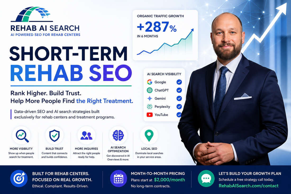Short-term rehab SEO strategy for Google rankings and AI search visibility