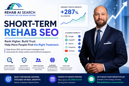 Short-term rehab SEO strategy for Google rankings and AI search visibility