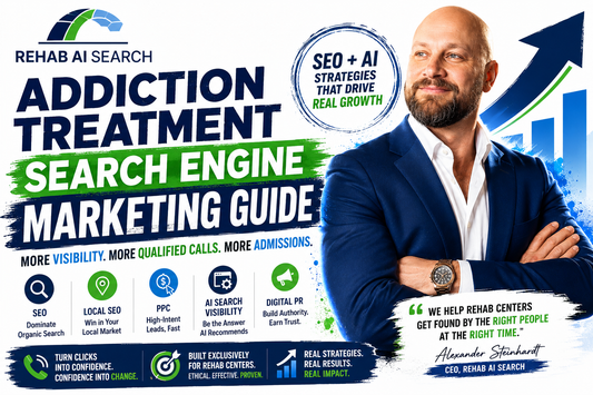 Addiction treatment search engine marketing strategy for rehab centers using SEO, PPC, local search, and AI visibility