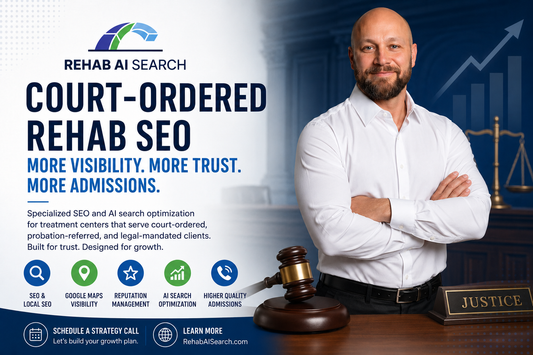 Court-ordered rehab SEO strategy for treatment centers using AI search visibility and local SEO