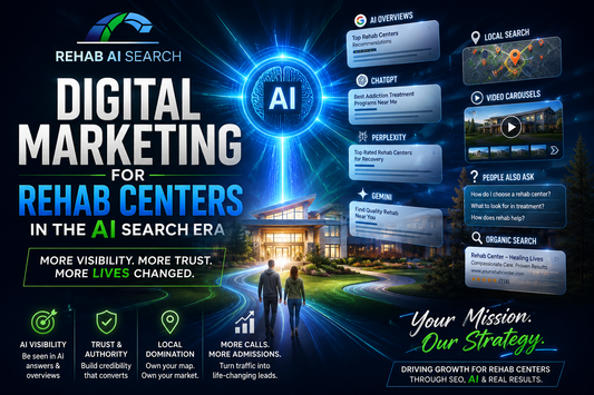 Digital marketing for rehab centers using AI search, Google AI Overviews, SEO, local search, and Rehab AI Search strategies