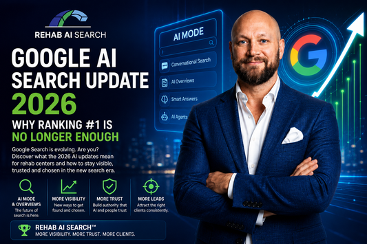 Google AI Search Update 2026 showing AI Mode, AI Overviews and changes affecting rehab center SEO