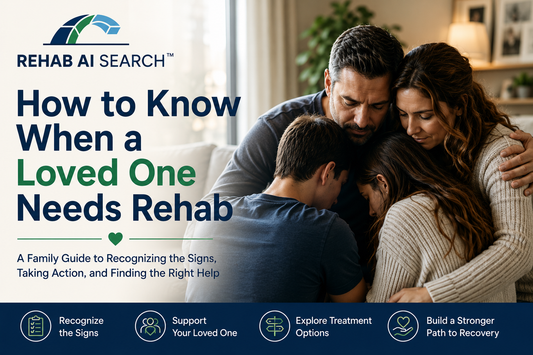 How to know when a loved one needs rehab family guide with warning signs, treatment readiness map, checklist, timelines, and recovery resources by Rehab AI Search™