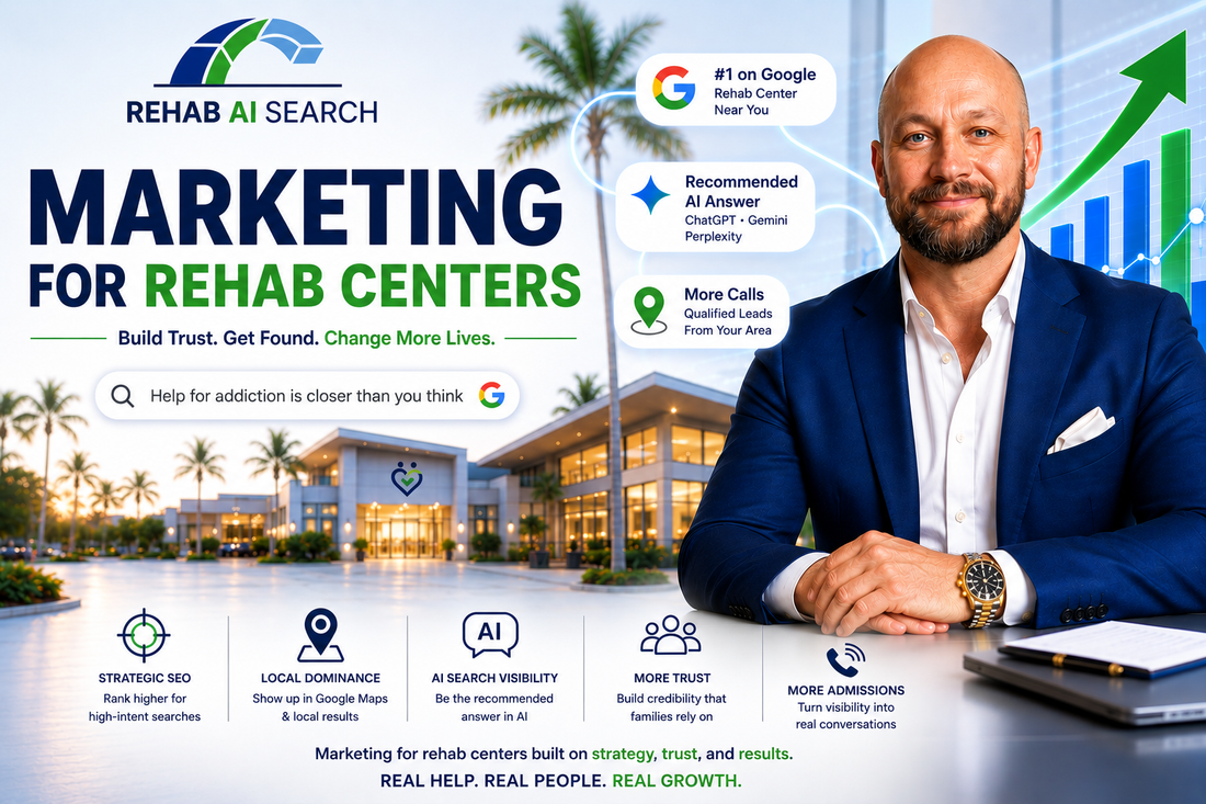 Marketing for rehab centers with AI search optimization and Google ranking strategy by Rehab AI Search