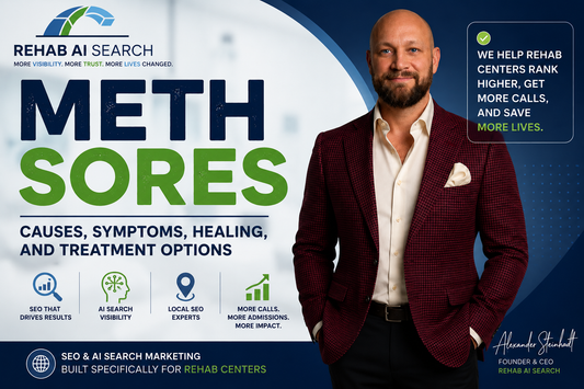 Meth sores guide featuring symptoms, causes, healing timeline, treatment options, infection risks, and recovery support for methamphetamine use.