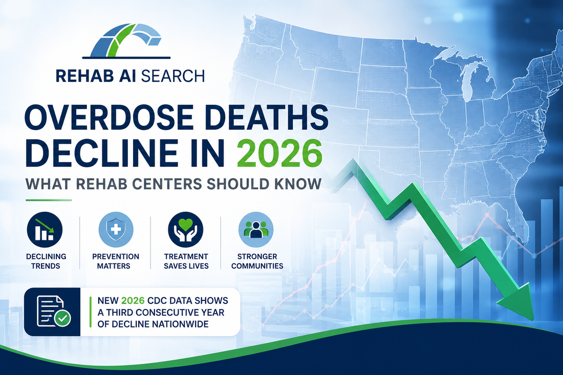 Overdose deaths decline 2026 CDC data guide for addiction treatment centers and rehab marketing