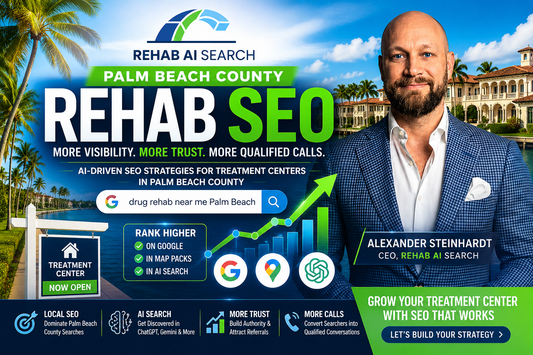 Palm Beach County rehab SEO strategy by Rehab AI Search for treatment centers improving Google and AI search visibility