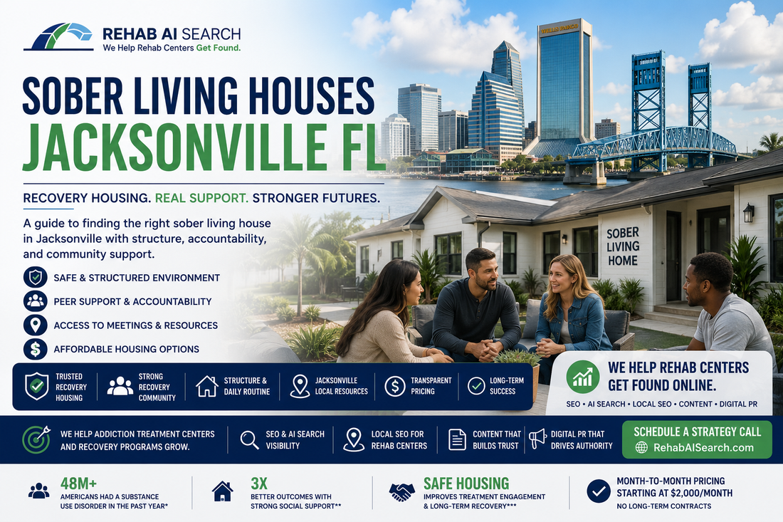 Sober living houses Jacksonville FL guide showing recovery housing, support, structure, and Jacksonville recovery resources.